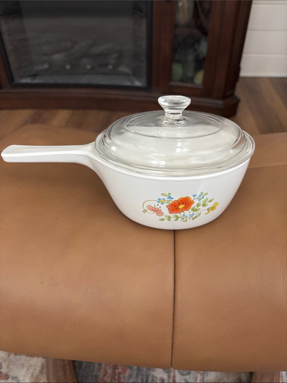 Vintage Corning Ware Wildflower Handled Saucepan with lid